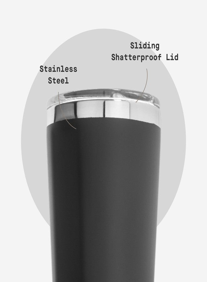 Corkcicle Classic Tumbler - Keeps Drinks Cold for 9 Hours & Hot for 3 - Triple-Insulated Stainless Steel - Holiday Tumbler Gift - 24 oz - Matte Black - Image 5